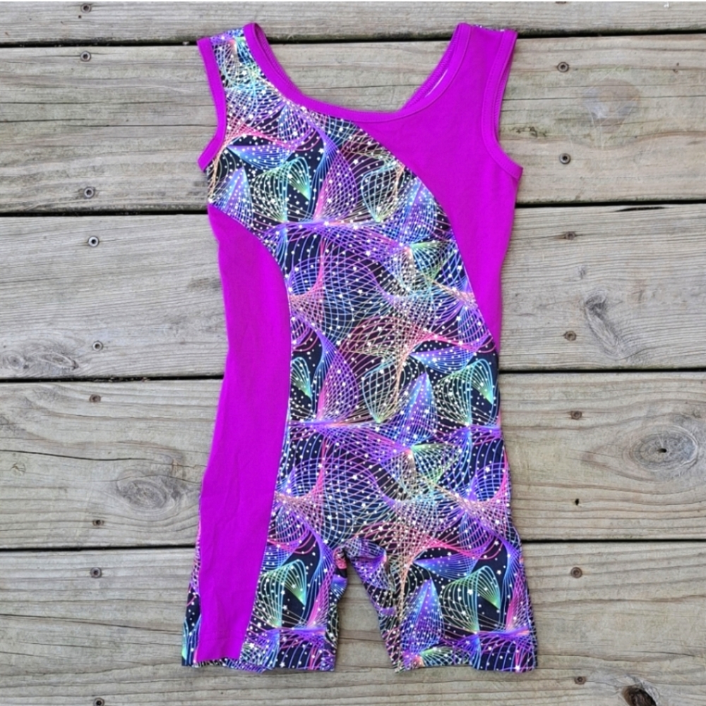 Girl's Size XS 4-5 Danskin Now One Piece Gymnastic Leotard